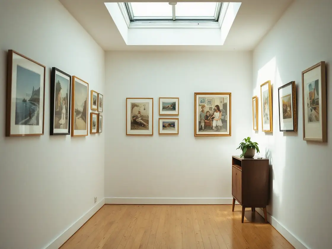 A small gallery room with daylight